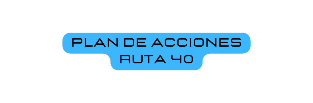 Plan de ACCIONES RUTA 40